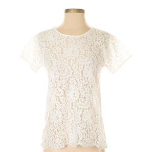 NEVER WORN! Madewell White lace tee